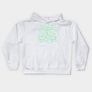 Elegant Olive branch Green White Pattern Kids Hoodie